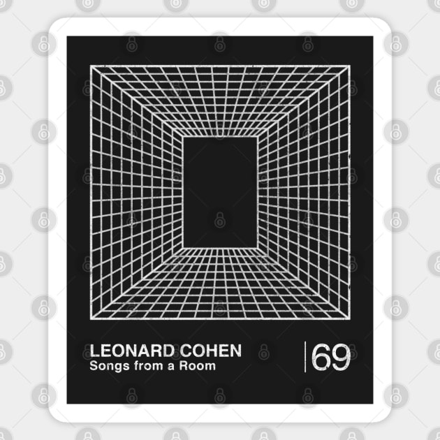 Leonard Cohen / Minimalist Graphic Design Fan Artwork Sticker by saudade